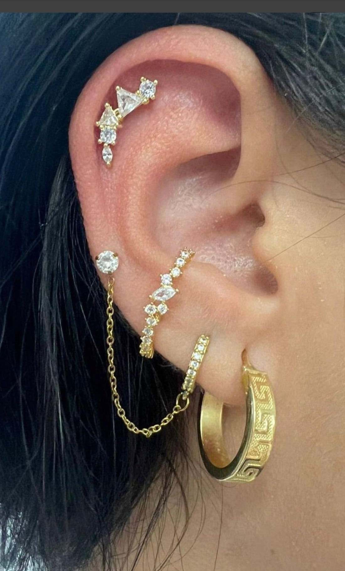 Piercing Hoop con cadena