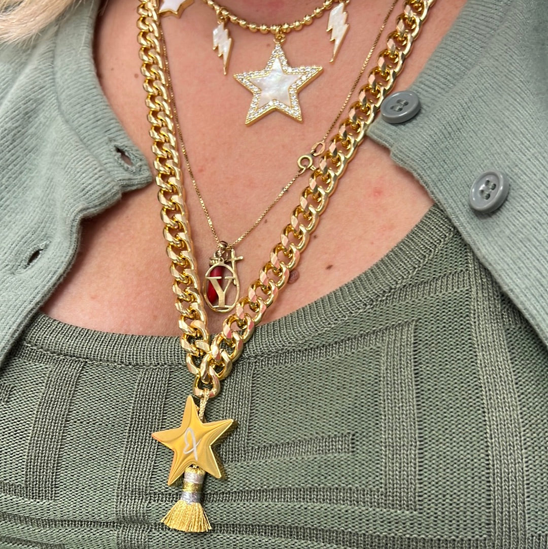 Necklace long ajustable star