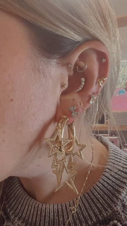 Earring hoops Mega Star