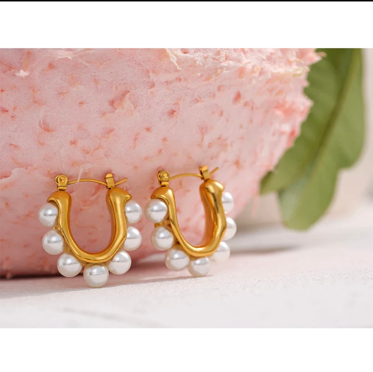 Earrings Hoops pearls