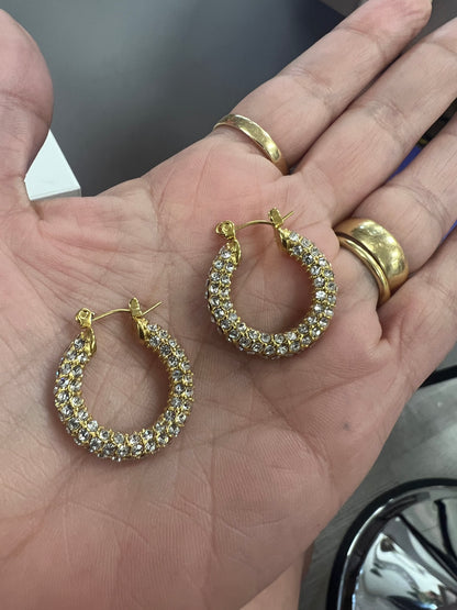 Earrings, Hoops with circonio luxury collection
